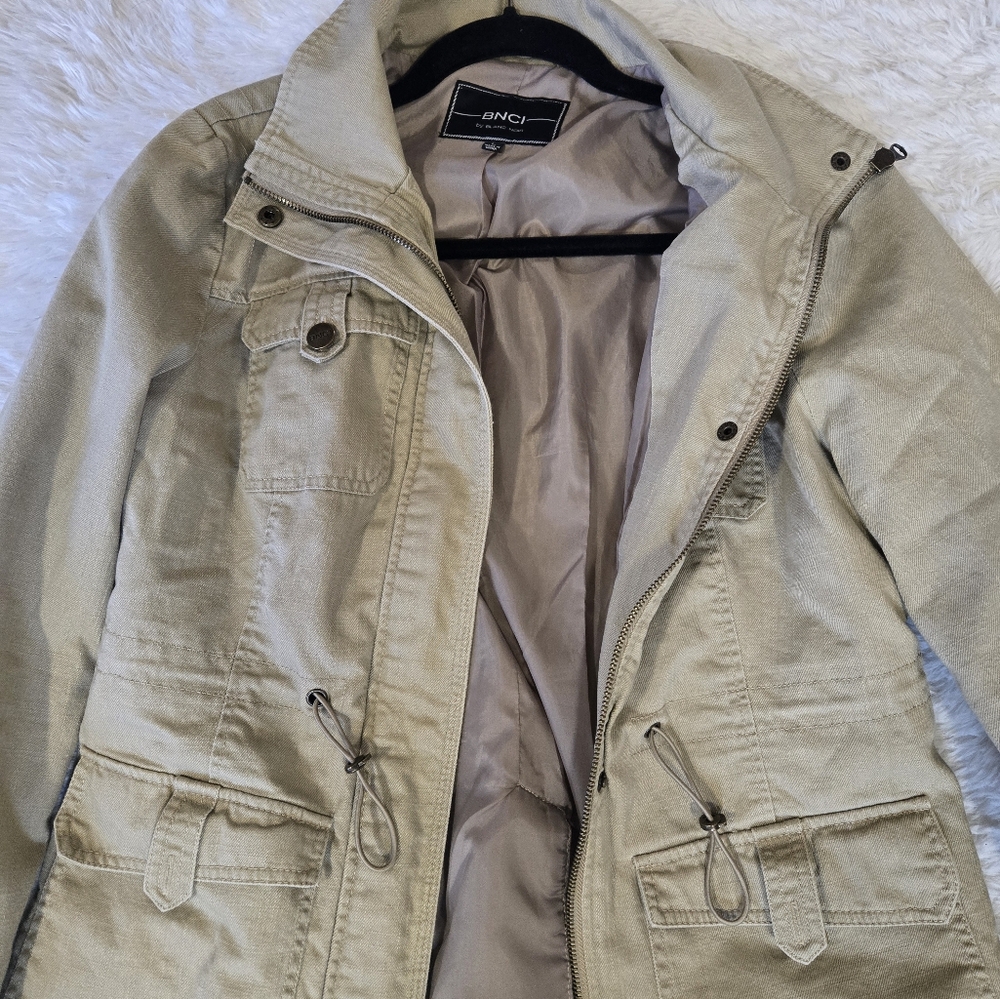 Blanc Noir utility jacket  Tan Field jacket  Full Zip  L - Picture 4 of 10